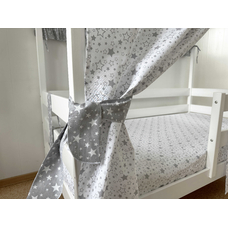 Крыша и шторы для кроватки домика ТД-16