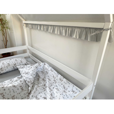 Крыша и шторы для кроватки домика ТД-27