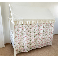 Крыша и шторы для кроватки домика ТД-32