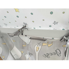 Крыша и шторы для кроватки домика ТД-38