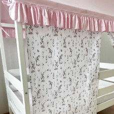 Крыша и шторы для кроватки домика ТД-39