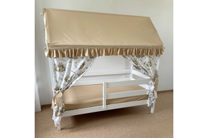 Крыша и шторы для кроватки домика ТД-41