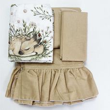 Крыша и шторы для кроватки домика ТД-41