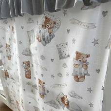 Крыша и шторы для кроватки домика ТД-49